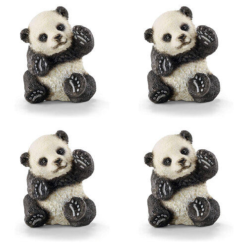 4PK Schleich Kids/Childrens Toy Figurine Panda Cub Playing 3y+