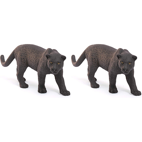 2PK Schleich 4.6'' Black Panther Animal Action Figure Kids Toy 3-8y