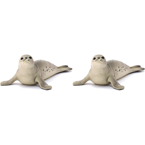 2PK Schleich 4.4'' Seal Animal Action Figure Kids Toy 3-8y
