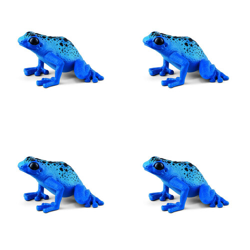 4PK Schleich Kids/Childrens Toy Figurine Blue Poison Dart Frog 3y+