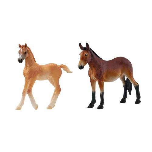 Schleich Mule/Collectible Foal Darcy Figure Toy Combo Set 3y+