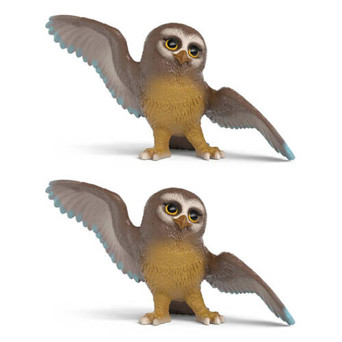 2PK Schleich Muriel the Owl School of Magic Animals Vinyl Figure Toy 3y+
