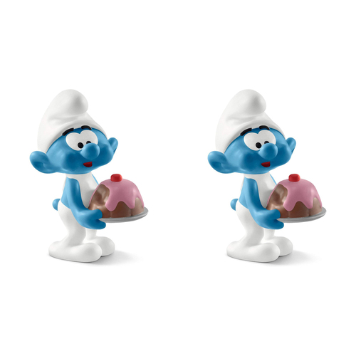 2PK Schleich 2.1'' Greedy Smurf Action Figure Kids Toy 3-8y