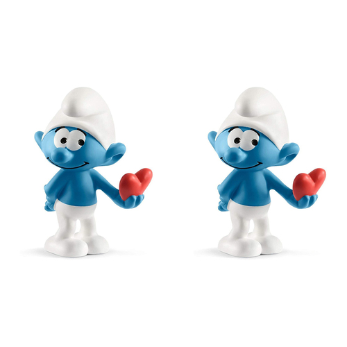 2PK Schleich 2.2'' Smurf w/ Heart Action Figure Kids Toy 3-8y