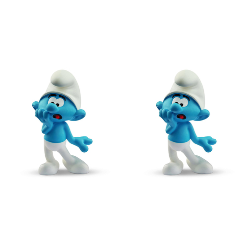 2PK Schleich 2.1'' Scaredy Smurf Action Figure Kids Toy 3-8y