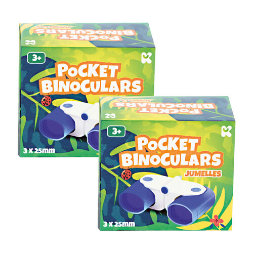 2x Magnoidz Pocket Folding Binoculars Toy Kids 3y+ Blue