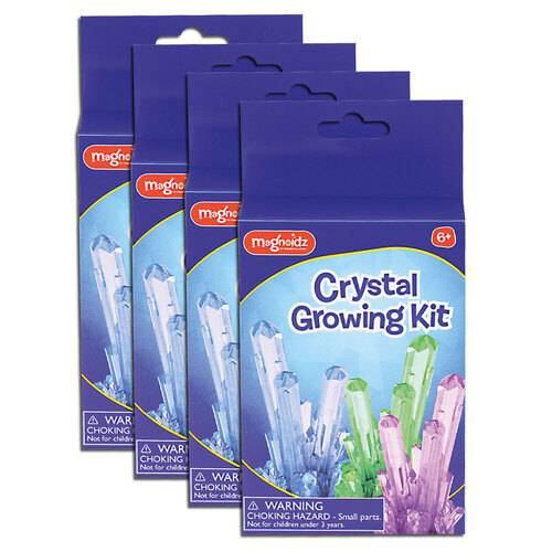 4x Magnoidz Discover 16cm Crystal Growing Kit Toy 6y+