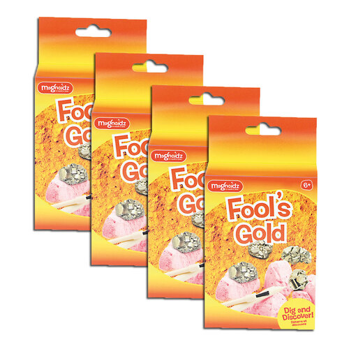 4x Magnoidz Discover 16cm Fools Gold Discovery Kit Toy 6y+