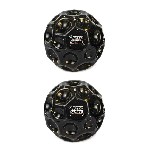 2PK Pocket Money 7cm Deep Space Bounce Ball Kids Toy - Black
