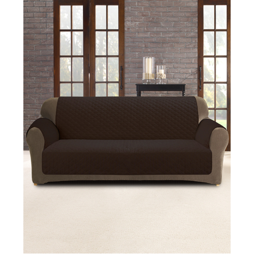 Custom Fit 2-Seater Sofa Cover Protector Coffee