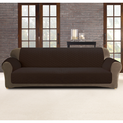 Custom Fit 3-Seater Sofa Cover Protector Coffee