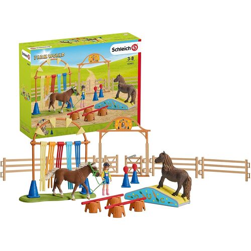 Schleich Farm World Pony Agility Training Set  Kids/Children Toy3y+