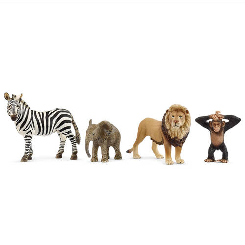 4pc Schleich Wild Life Safari Starter Set Action Figure Playset Toy 3y+