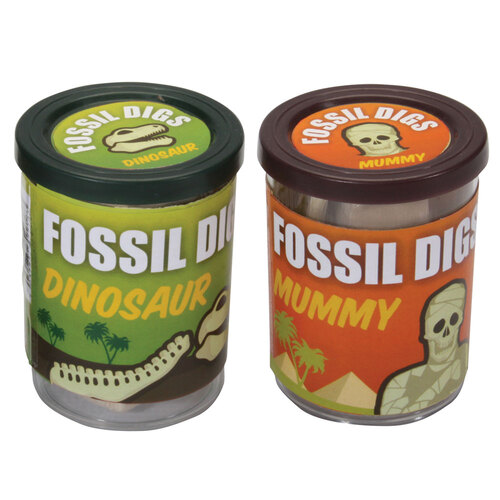 2PK Discovery Fossil Dig in Tub 10cm - Assorted