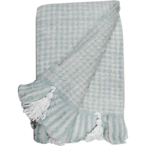 LVD Acrylic Houndstooth Breeze 130x170cm Throw Blanket - Teal
