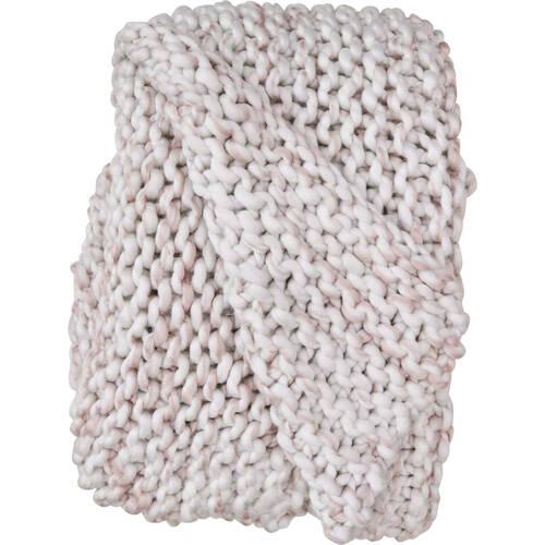 LVD Throw Chunky Tuck Stitch Two Tone Home/Bedroom Decor 140x170cm