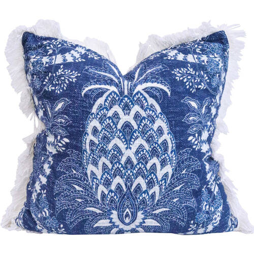 LVD Pine Jewel 100% Cotton Decorative Home Cushion Pillow 50x50cm Blue