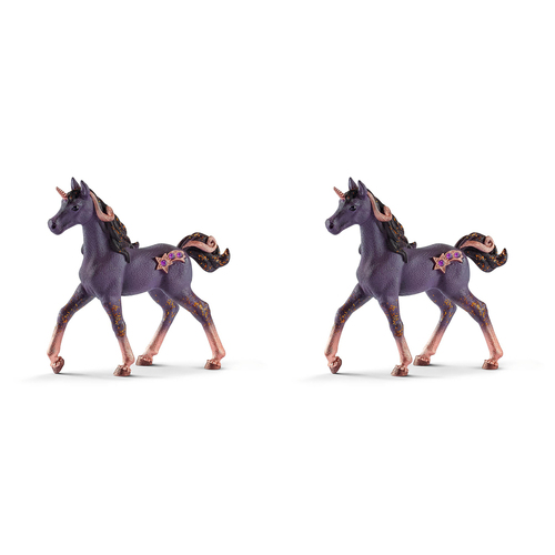2PK Schleich 7.1'' Shooting Star Unicorn Foal Animal Figure Kids Toy 3-8y