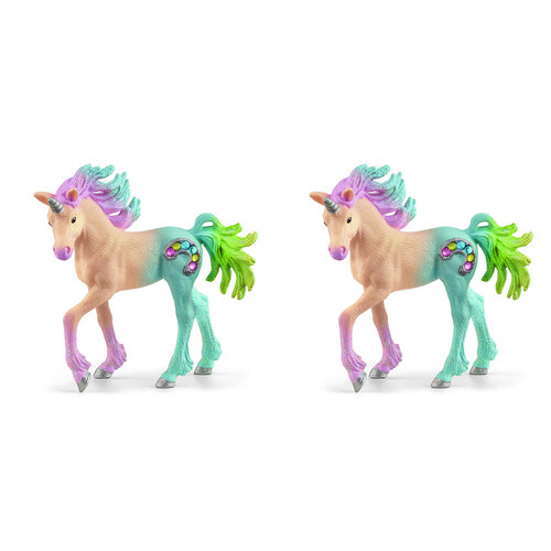 2PK Schleich Kids/Childrens Toy Figurine Marshmallow Unicorn Foal 3y+