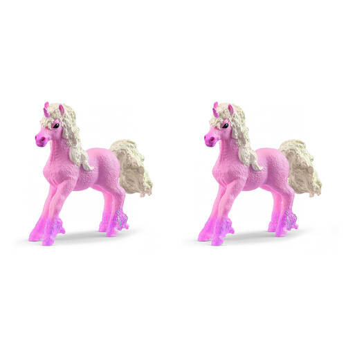 2PK Schleich Flower Unicorn Foal Animal Figure/Sculpture Toy 0x2cm 5y+