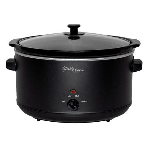 Healthy Choice 8L Slow Cooker Black