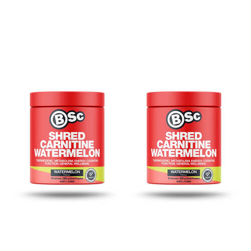 2PK BSc Shred Carnitine 30 Serves Wellbeing Supplement 300g Watermelon