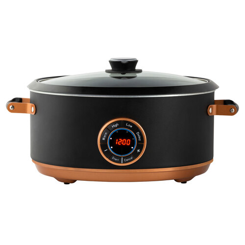 Healthy Choice Electric 300w 6.5L Digital Slow Cooker Black