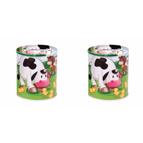 2PK Schylling Animal Sound Maker Tin Toy 6cm Assorted 18m+