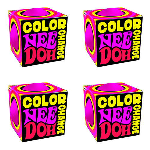 4PK Schylling Colour Changing Nee Doh Squeeze Ball Toy 6cm Assorted 3+