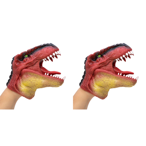 2PK Schylling Dinosaur Hand Puppet Kids Toy 15cm Assorted 5y+