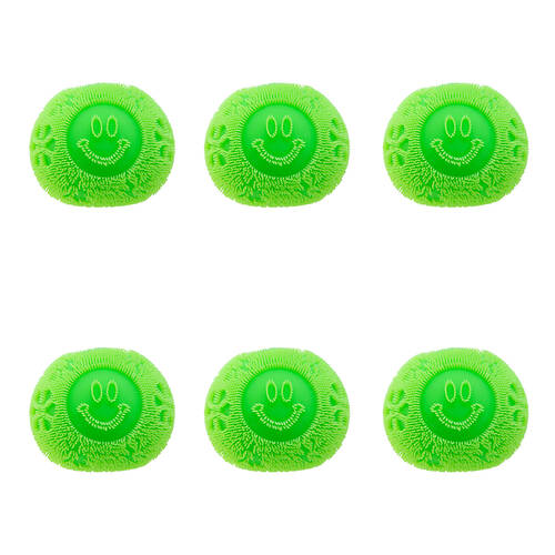 6PK Schylling Fuzz Ball Flower Power Nee Doh Kids/Childrens Toy - Assorted 3y+