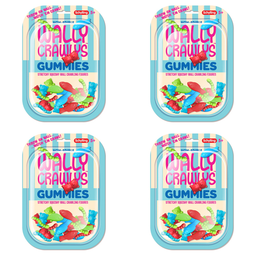 72pc Schylling Wally Crawly Gummies Kids Squishy Toy Assorted 5y+