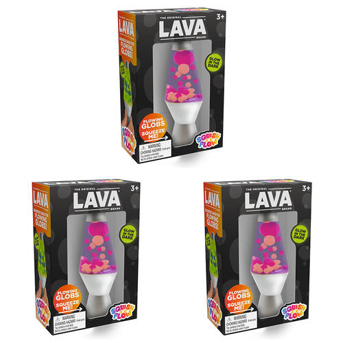3PK Schylling Lava Squish N Flow Kids/Childrens Toy - Assorted 3y+