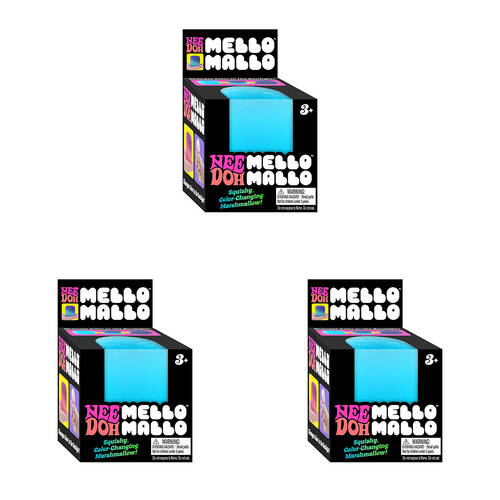 3PK Schylling Mello Mallo Nee Doh Kids/Childrens Toy - Assorted 3y+