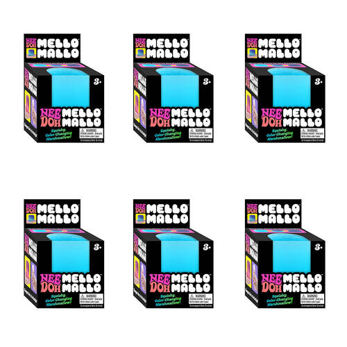 6PK Schylling Mello Mallo Nee Doh Kids/Childrens Toy - Assorted 3y+