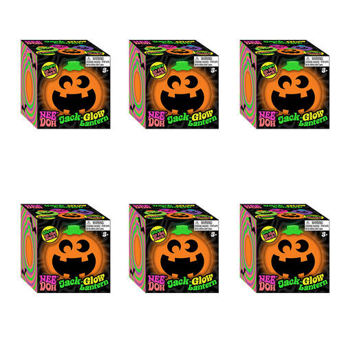 6PK Schylling Nee Doh Jack-Glow Lantern Halloween 6.35cm - Assorted 3y+