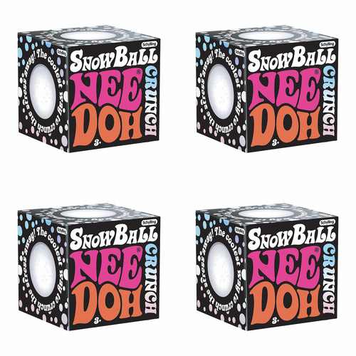 4PK Schylling Snow Ball Crunch Nee Doh Kids Toy 6cm Assorted 3y+