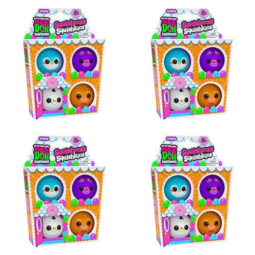 4x 4pc Schylling Squishmas Squishkins Nee Doh Toys - Assorted 3y+
