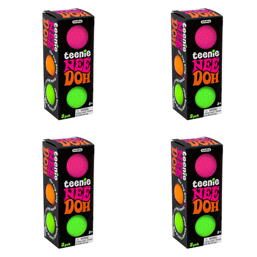 12pc Schylling Teenie Nee Doh Squeeze Balls Kids 3cm Toy Assorted 3y+