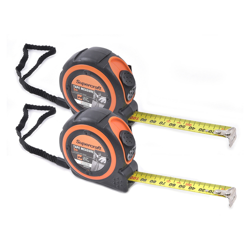 2PK Supercraft 5M Retractable Tape Measure Metric Ruler Home DIY Tool