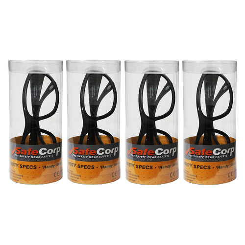4PK Safecorp PPE Safety Specs/Glasses 'Handy' Series Clear