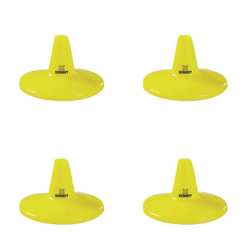 4PK Summit Global Plastic Batting Tee Large 25x12cm - Yellow