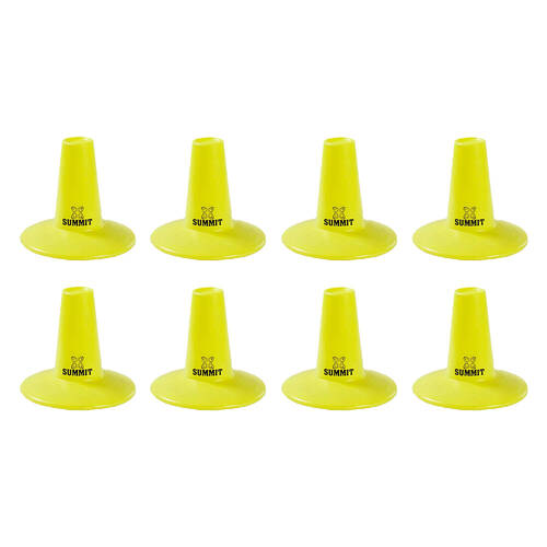 8PK Summit Global Plastic Batting Tee Small 12x11cm - Yellow