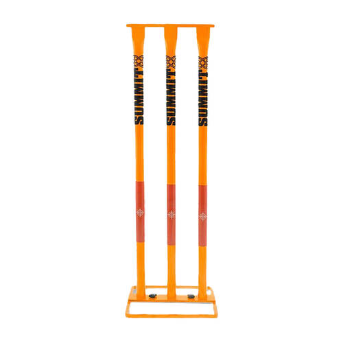 Summit Global Metal Cricket Stumps w/ Base - Orange