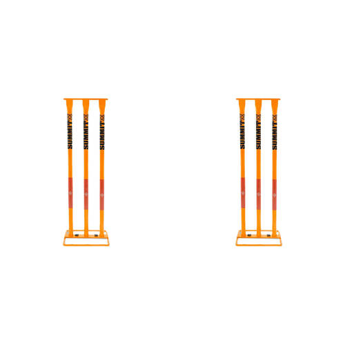 2PK Summit Global Metal Cricket Stumps w/ Base - Orange