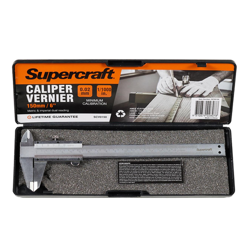 Supercraft Caliper Vernier 150mm Gauge Precision Measuring Tool