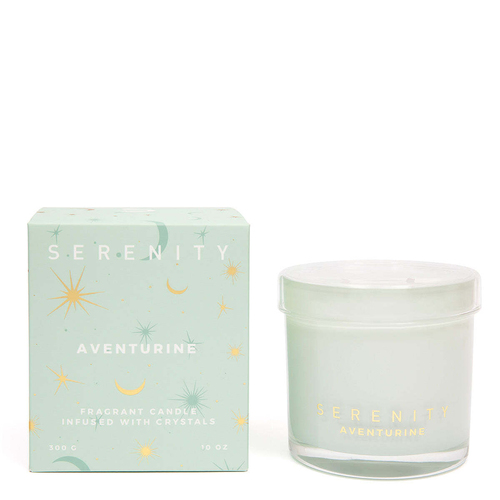 Serenity Crystal Abundance & Aventurine 300g Soy Wax Scented Candle