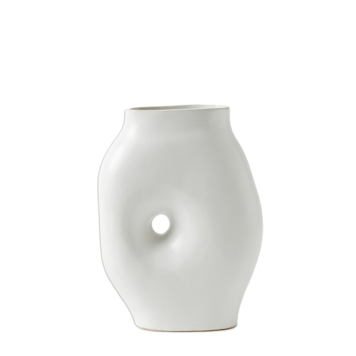 Pilbeam Stoneware Living Uri Vessel Home Decor White 24cm