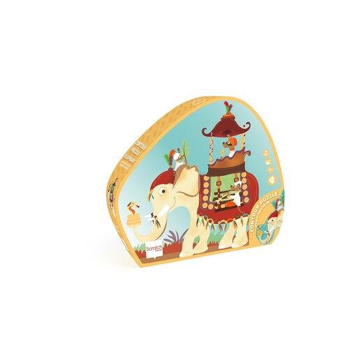37pc Scratch Europe Contour Puzzle Elephant Kids Toy 3y+