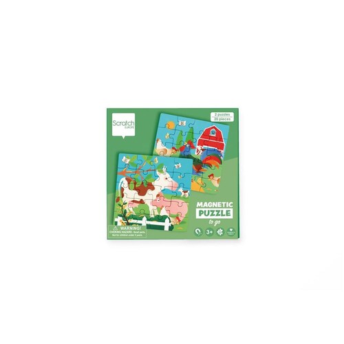 Scratch Europe Magnetic Puzzle Book To Go Farm/Barn Kids Toy 3y+